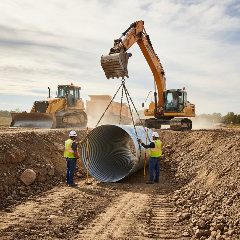 Local Ditch Culvert Installation pros at work